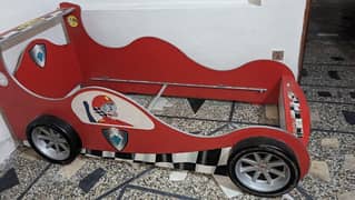 cars bed set two bed  side table or with rack and two spring matreses