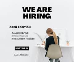 Hiring Sales/Marketing Executive