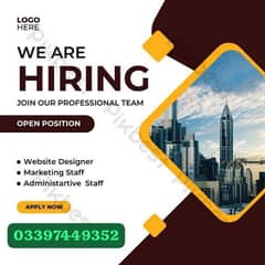 Urgent Staff required for online work & office work
