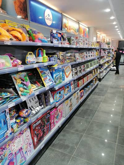 complete super store range racks and cash counter shopping trolley
