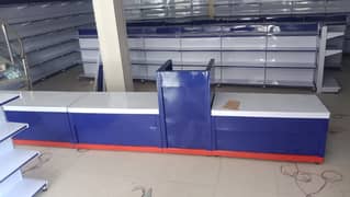 Used wall rack/ New Store Rack/ Cash Counter/ shopping trolley/ Bins