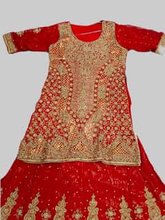 4 piece Wedding Barat Bridal Dress