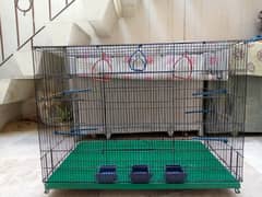 Spacious Bird Cage – Ideal for Parrots, Lovebirds & Finches