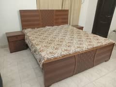 King size bed + Side tables + Molty foam matress