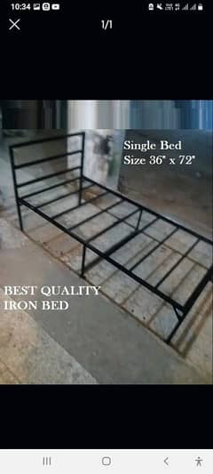 Single iron  steel Beds  Discounted Rates