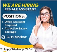 Female staff required for office