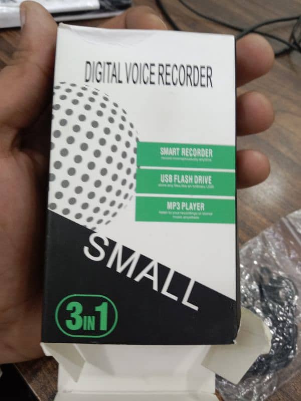 A portable device used for recording audio. 8
