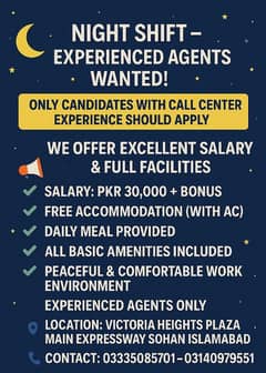 experience agents for call centre
