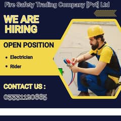WE ARE Hiring For Electrician cum Rider