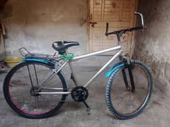 Used cycle for sale in low price. Used silver frame cycle for sale.