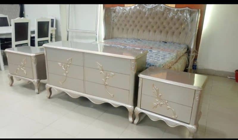 bed set with side tables and dressing table 5