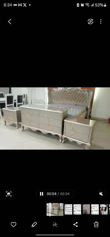 bed set with side tables and dressing table 7