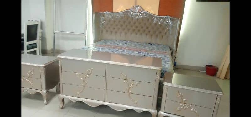 bed set with side tables and dressing table 10