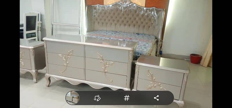 bed set with side tables and dressing table 17