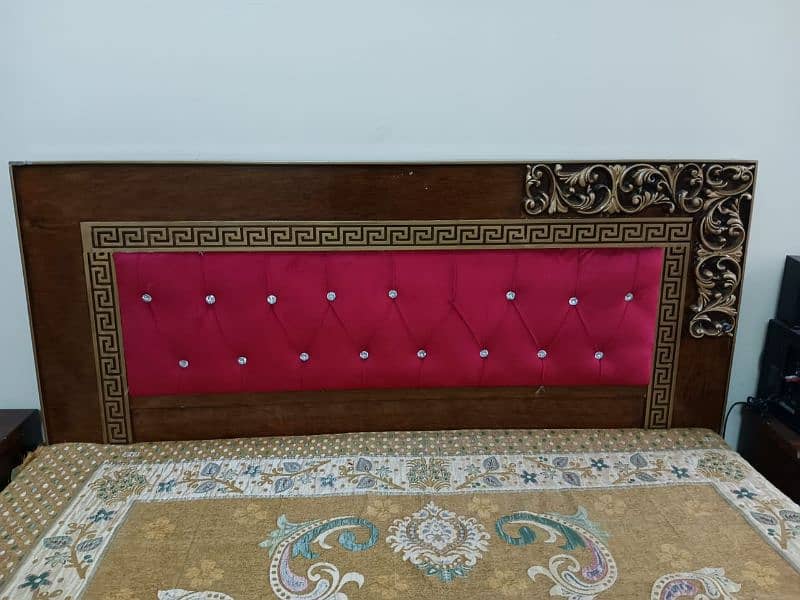 bed set with two side tables , dressing table and mattress 0