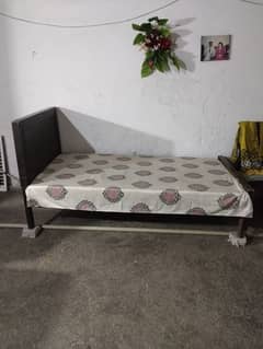 Single beds wooden without mattress