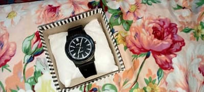 Men black watch postif watch premium look