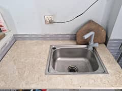 kitchen sink + Marble + tap