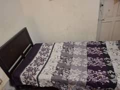 single bed with mattress