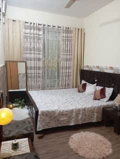 double bed with lighting and matress