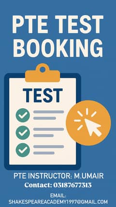 Pearson PTE Booking and Registration