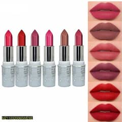 Pack of 6 matte lipstick