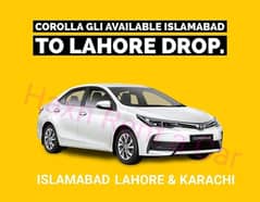 Rent a Lahore to Islamabad BRV Corolla Prado One Way Drop Off Services