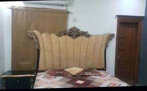 king size dubal  bed with 2 side table. dressing pure wooden