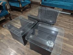 Elegant centre table and 2 side tables