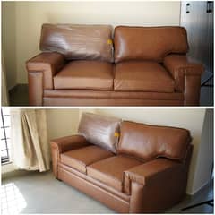Brown Leather Sofa