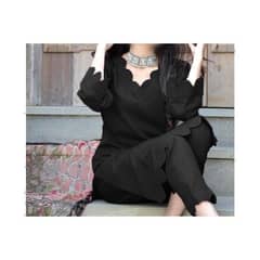 2 Pcs Woman Unstitched Katan Silk Plain Suit