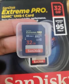 Original SanDisk 32GB Extreme Pro 4k UHD Memory Card