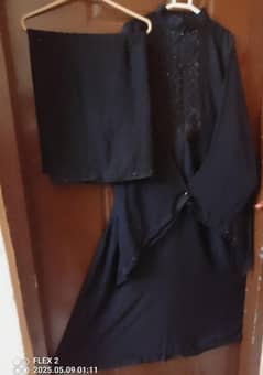 black stone work Abaya