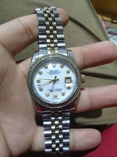 Rolex watch white dile