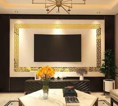 Golden Acrylic Wall Decoration Mirrors Pack of 20 Available in stock