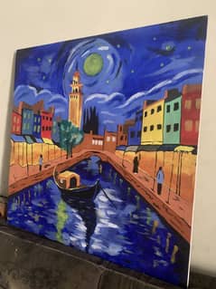 Starry night ai based modify hand made painting