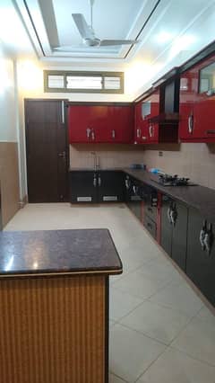 three bed dd west open ground floor portion for rent in johar