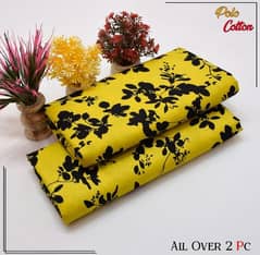 2 pcs Women's Unstitched Printed Suit