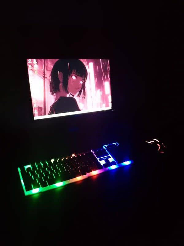 Computer with RGB keyboard and mouse 0