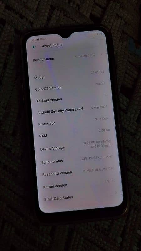 10/8.5 oppo a1k 6
