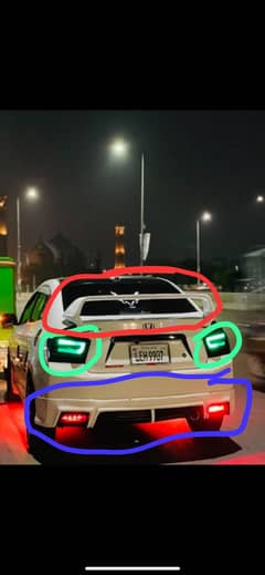 spoiler back light bumper Honda city