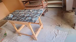 table and racks