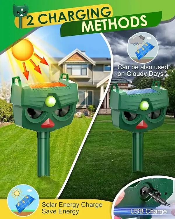 outdoor Solar birds Ultrasonic Animal Repeller Pest control waterproof — photo 2