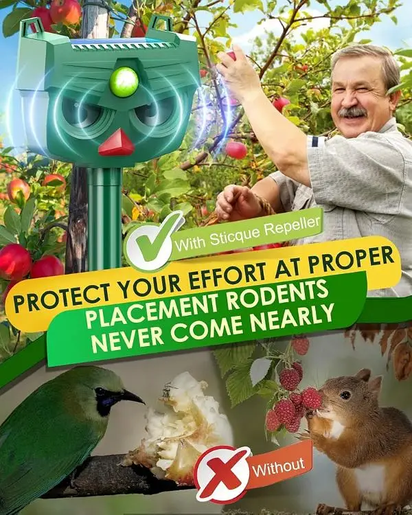outdoor Solar birds Ultrasonic Animal Repeller Pest control waterproof — photo 6