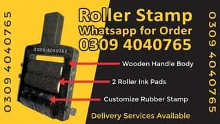 Custom ink Roller Stamp in Pakistan Paper Embossed Stamp Maker