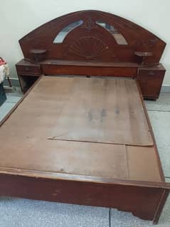 Double bed solid wood
