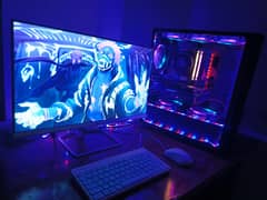 GAMING PC SETUP (PC/MONITOR+FREE PS4 CONTROLERS)