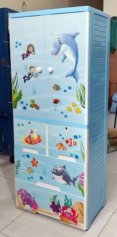 Baby Almirah - kids cupboard - imported plastic drawer - Hanger Porti