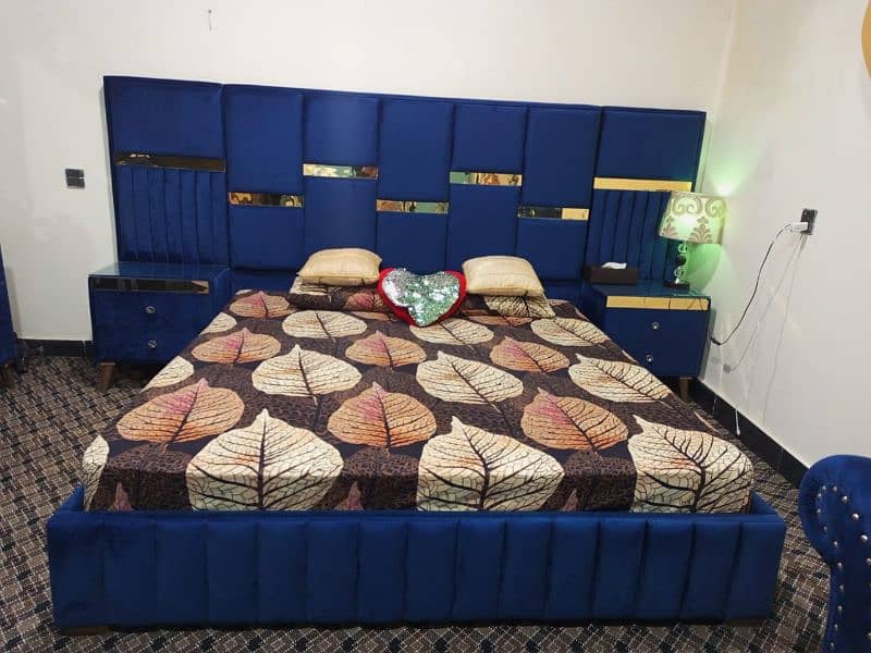 Bed, side tables, sofas, deewan and dressing table 0
