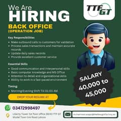 BACK OFFICE ( Operation Job)